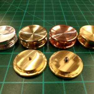 24.5mm Ring Spin Low Profile Buttons - Deep Dish